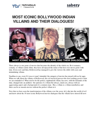 Most Iconic Bollywood Indian Villains and Their Dialogues