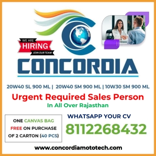 Urgent Required Sales Person In All Over Rajasthan