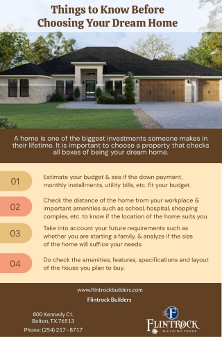 Things to Know Before Choosing Your Dream Home