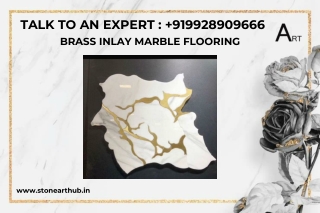 BRASS INLAY MARBLE FLOORING - Call Now 9928909666