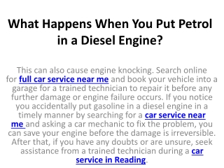 What Happens When You Put Petrol in a Diesel Engine?
