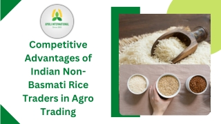 Competitive Advantages of Indian Non-Basmati Rice Traders in Agro Trading