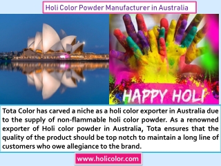 Holi Color Powder Manufacturer in Australia