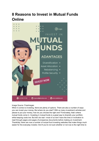 8 Reasons to Invest in Mutual Funds Online