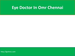 Eye Doctor In Omr Chennai