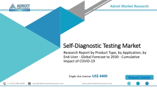 Self-Diagnostic Testing Market, Manufacturers, Trends, Demand Suppliers