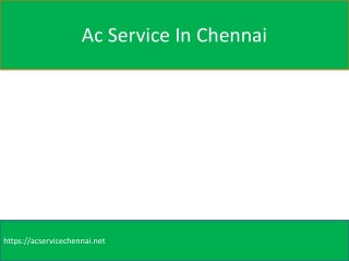 Ac Service In Chennai