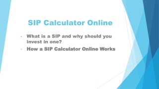Online SIP Calculator: Calculate the Returns on SIP - Motilal Oswal
