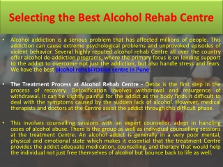 Alcohol Rehabilitation Centre in Pune