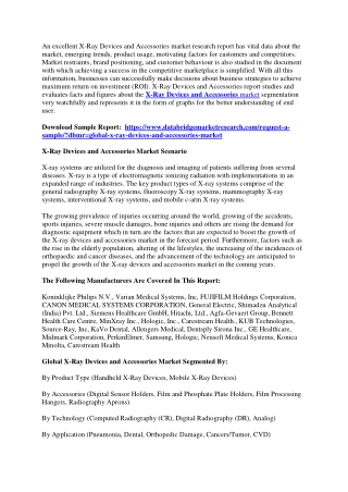 X-Ray Devices and Accessories Market