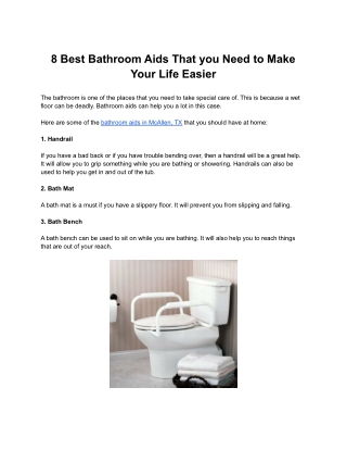 8 Best Bathroom Aids That you Need to Make Your Life Easier