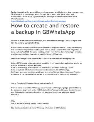 How To Get WhatsApp Backup Files In GB WhatsApp_