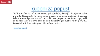 kuponi za popust Discount.hr