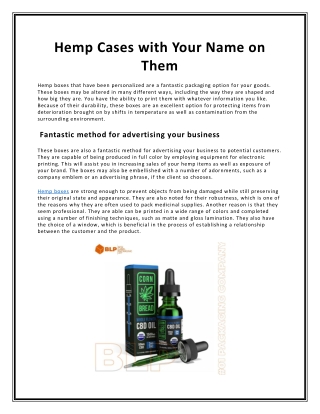 Hemp Cases with Your Name on Them