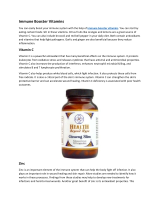 Immune Booster Vitamins