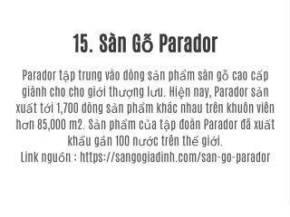 15.	Sàn Gỗ Parador