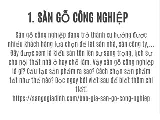 1.	SÀN GỖ CÔNG NGHIỆP