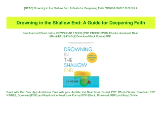 [READ] Drowning in the Shallow End A Guide for Deepening Faith ^DOWNLOAD E.B.O.O.K.#