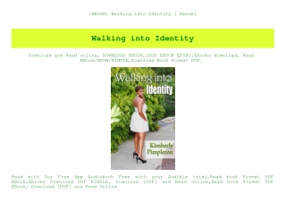 {EBOOK} Walking into Identity [ Ebook]