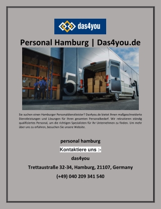 Personal Hamburg | Das4you.de