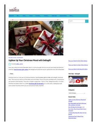 Lighten Up Your Christmas Mood with Indiagift