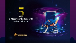 5 Tips to Make your Fortune with Online Cricket ID - Golden444