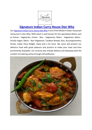Up to 10% Offer Signature Indian Curry House – Order Now