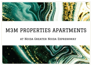 M3M Noida Greater Noida at Noida Expressway - Brochure