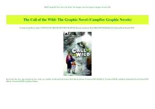 BEST [epub]$$ The Call of the Wild The Graphic Novel (Campfire Graphic Novels) Pdf