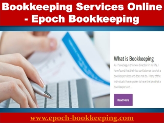 Bookkeeping Services Online - Epoch Bookkeeping