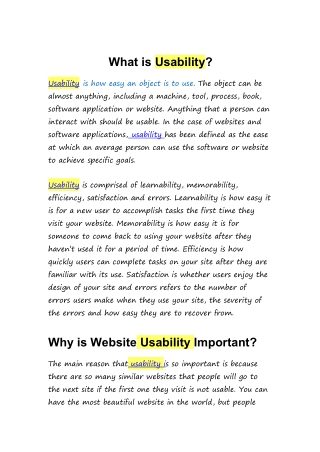 What is Usability testing