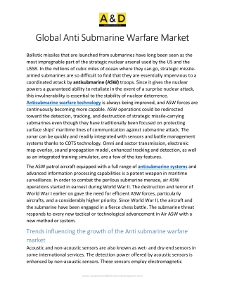 Global Anti Submarine Warfare Market
