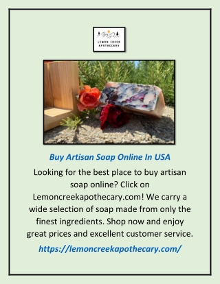 Buy Artisan Soap Online In Usa | Lemoncreekapothecary.com