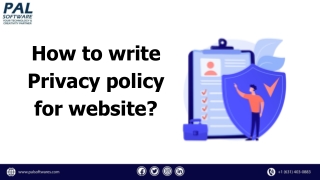 How to write Privacy policy for website?