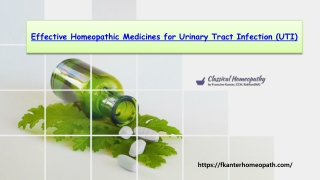 Effective Homeopathic Medicines for Urinary Tract Infection (UTI)