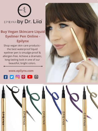 Buy Vegan Skincare Liquid Eyeliner Pen Online - Epilynx