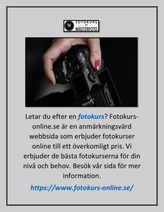 Fotokurs | Fotokurs-online.se