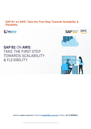 SAP B1 on AWS Take the First Step Towards Scalability & Flexibility