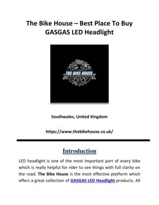 Super Bright GAS GAS LED Headlight Products | The BIke House