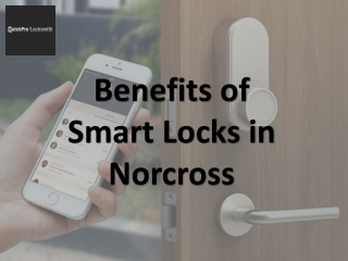 Benefits of  Smart Lock in Norcross