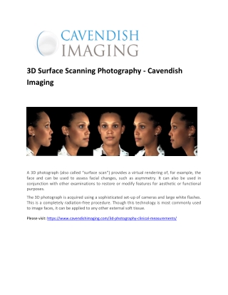 3D Surface Scanning Photography - Cavendish Imaging