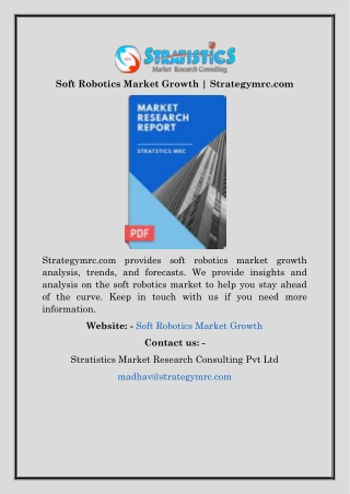 Soft Robotics Market Growth  Strategymrc