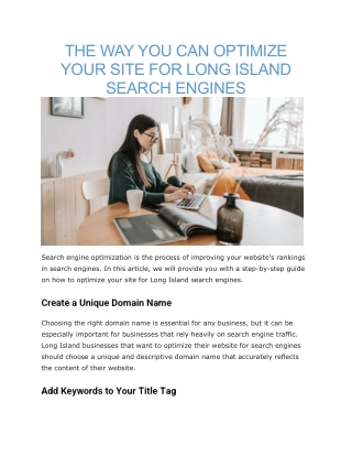 Long island search engine optimization