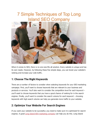 Seo marketing company long island