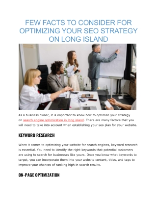 Seo marketing long island