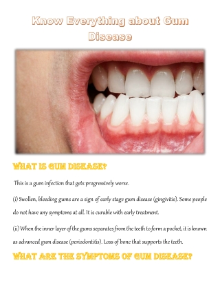 Know Everything about Gum Disease