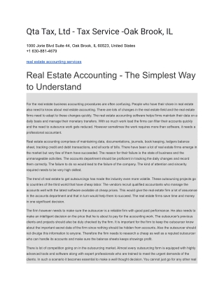 Qta Tax, Ltd - Tax Service -Oak Brook, IL