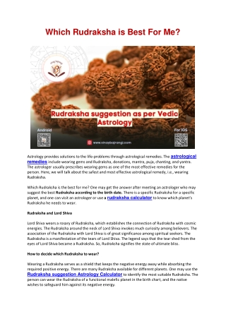Which Rudraksha is Best For Me
