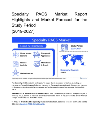 Specialty PACS Market - Promotion