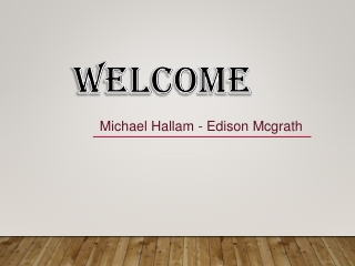 Michael Hallam - Edison Mcgrath